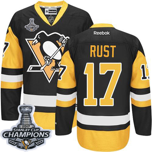 Penguins #17 Bryan Rust Black Alternate Stanley Cup Finals Champions Stitched NHL Jersey